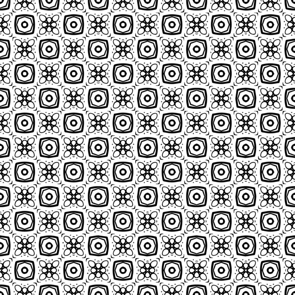 Black and white seamless pattern texture. Greyscale ornamental graphic design. Mosaic ornaments. Pattern template. vector