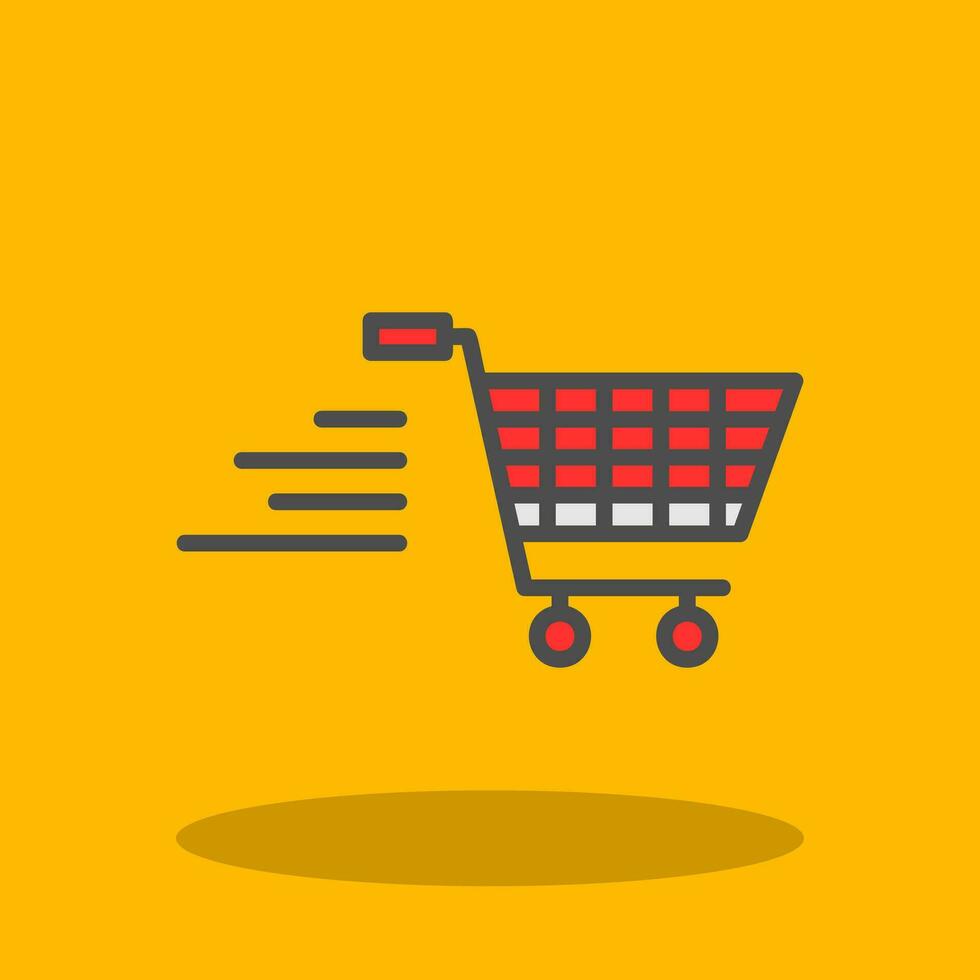 Shopping Trolley Dash Vector Icon Design