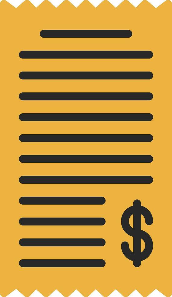 Shopping Receipt Vector Icon Design
