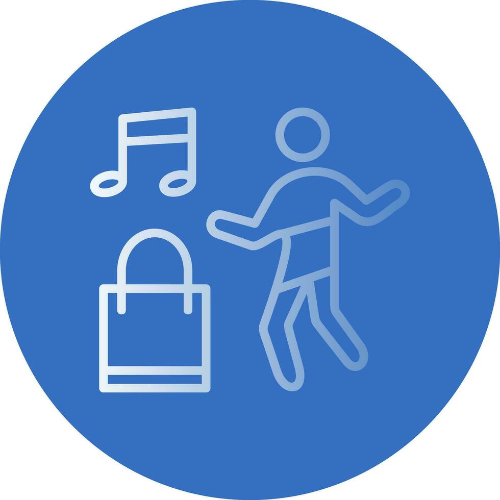 Shopping Dance Vector Icon Design