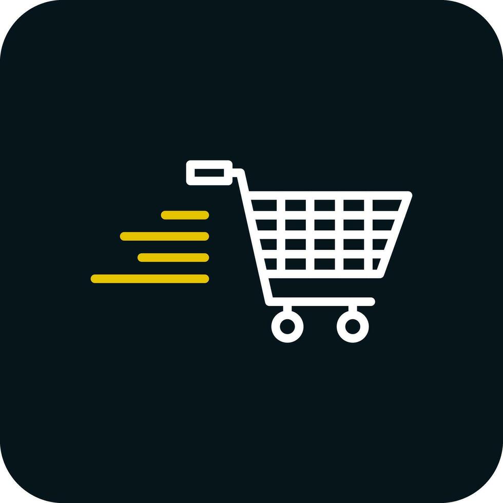 Shopping Trolley Dash Vector Icon Design