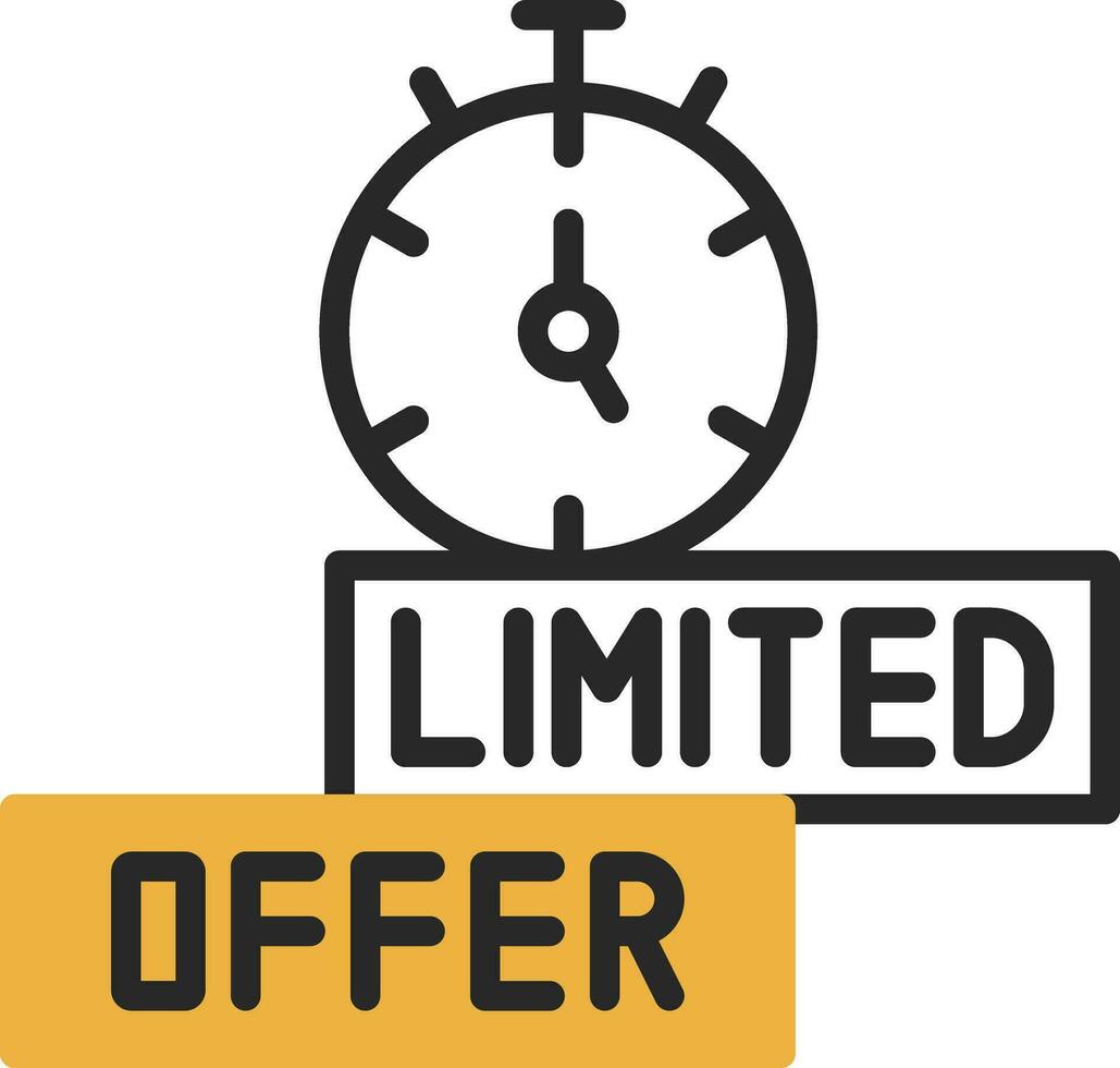 Limited Time Offer Vector Icon Design