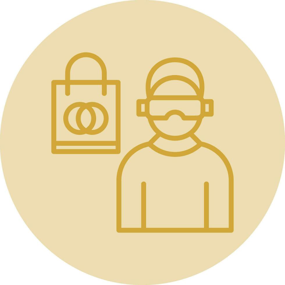 Shopping VR Headset Vector Icon Design