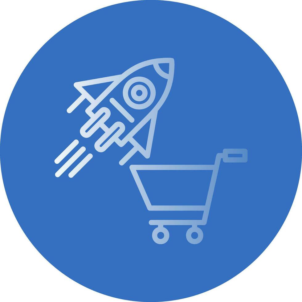 Shopping Rocketship Vector Icon Design