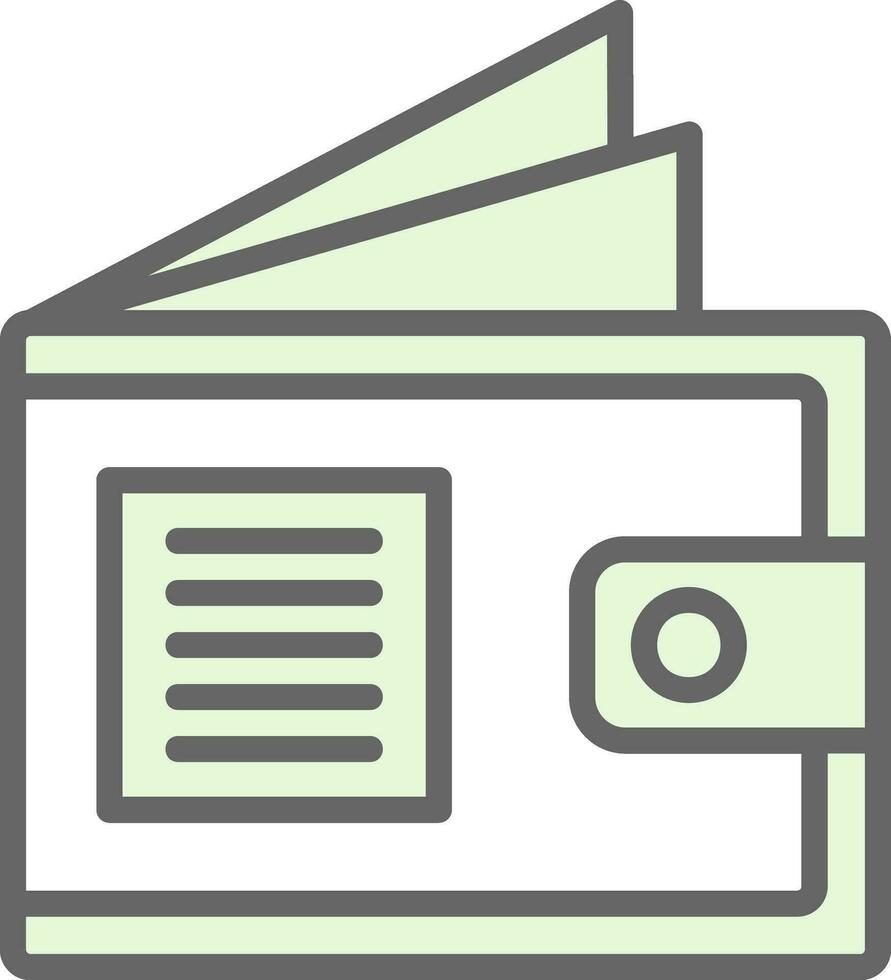 Wallet with Money Vector Icon Design
