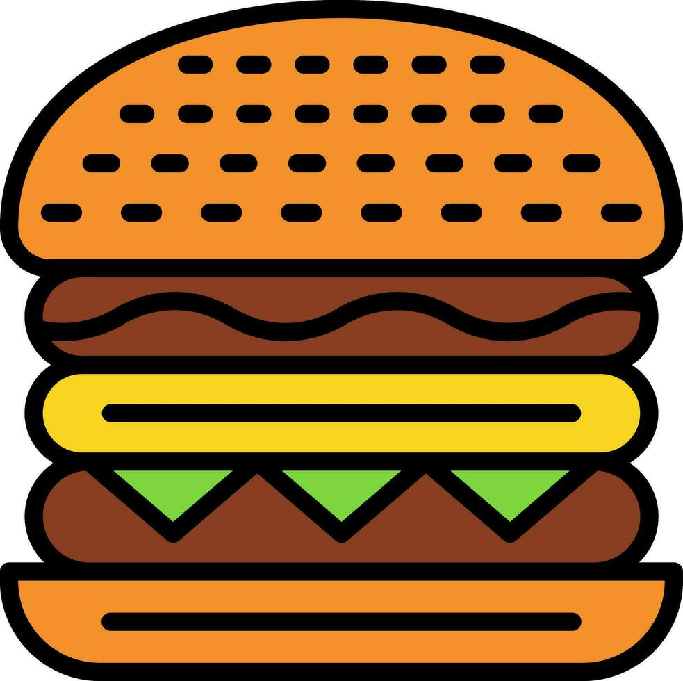 hamburguesa con queso vector icono diseño