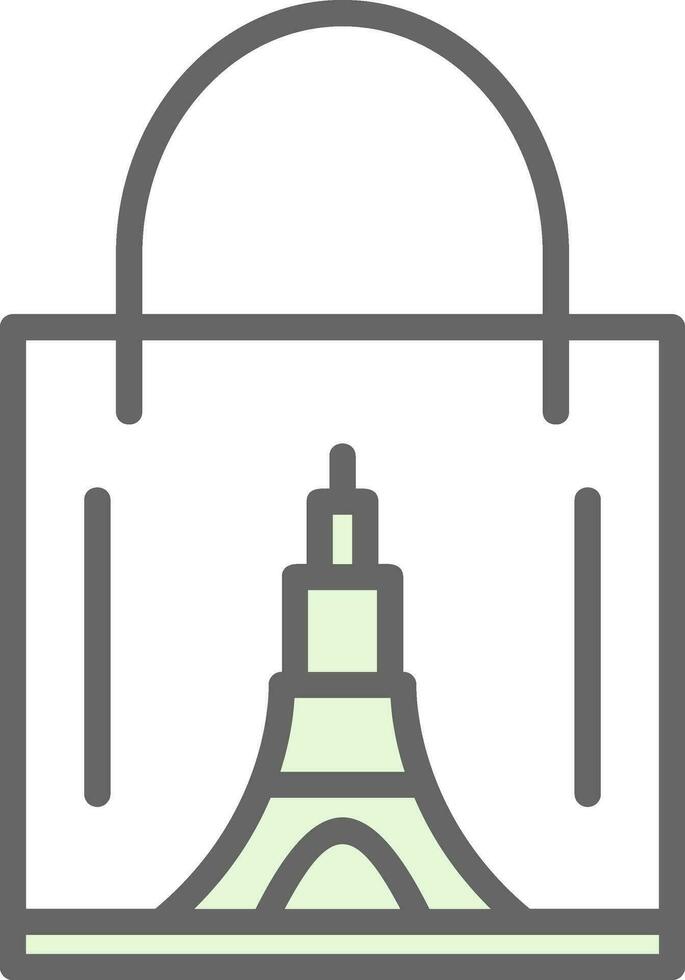 Shopping Bag Tower Vector Icon Design