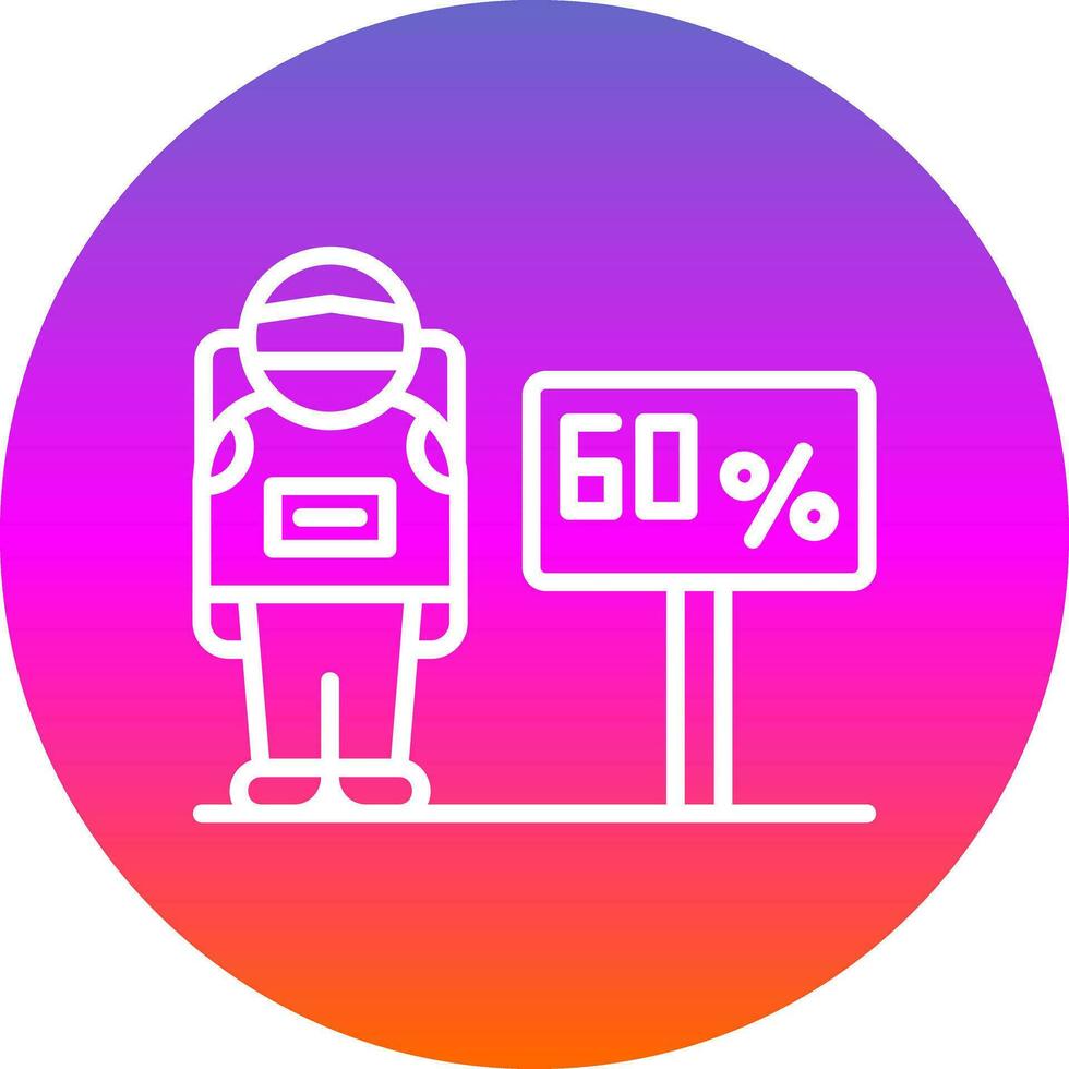 Discounted Astronaut Vector Icon Design