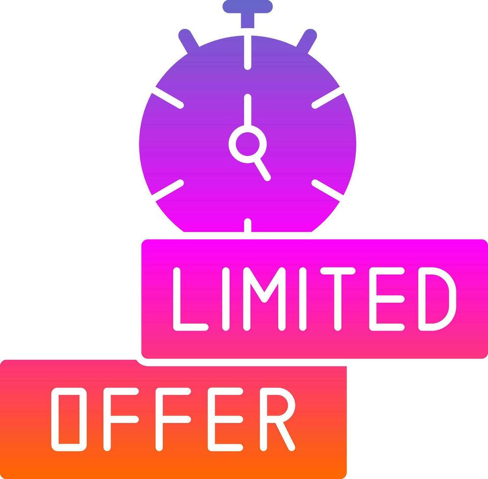 Limited Time Offer Vector Icon Design