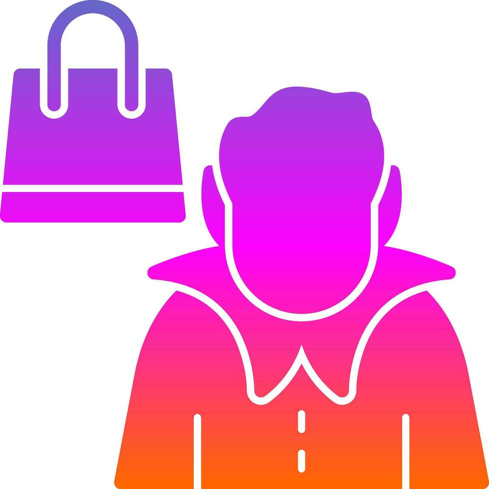 Shopping Vampire Vector Icon Design