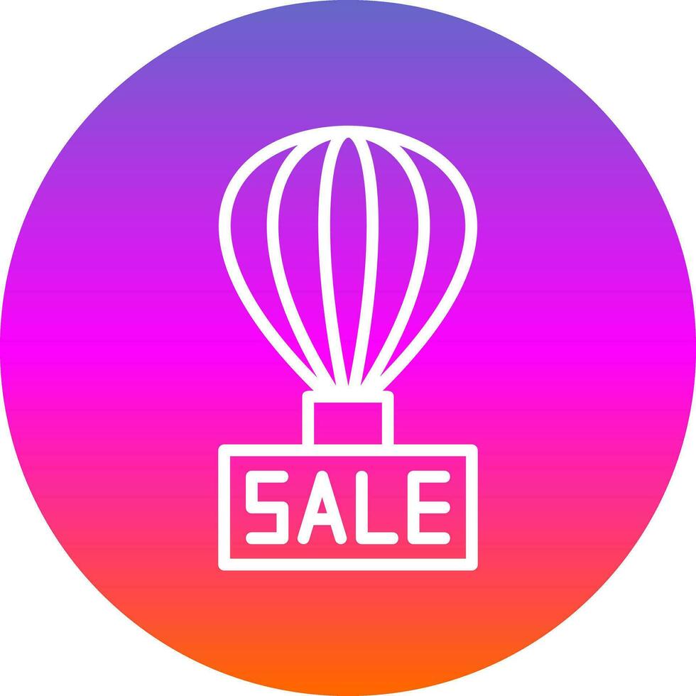 Sale Hot Air Balloon Vector Icon Design