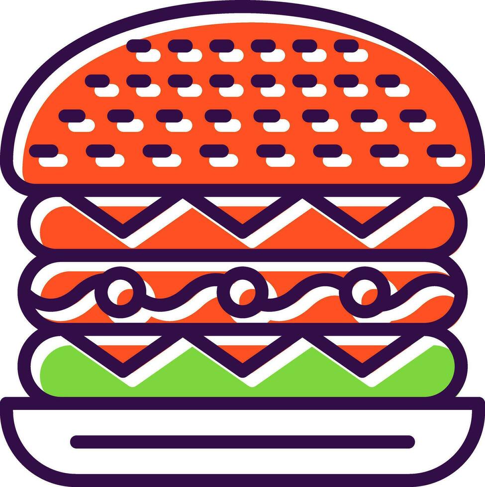 Cesar Burger Vector Icon Design