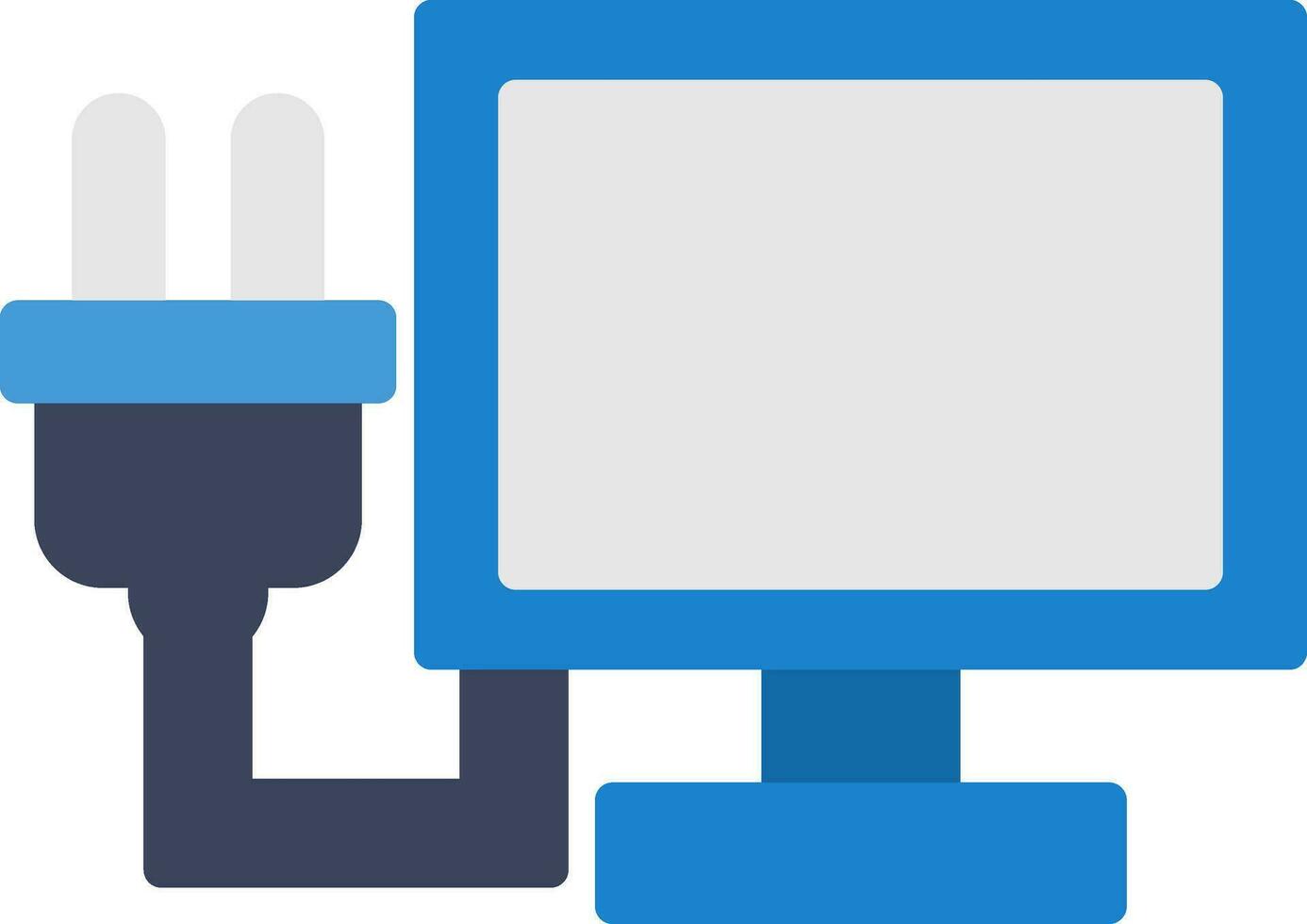 Lcd Plug Vector Icon Design