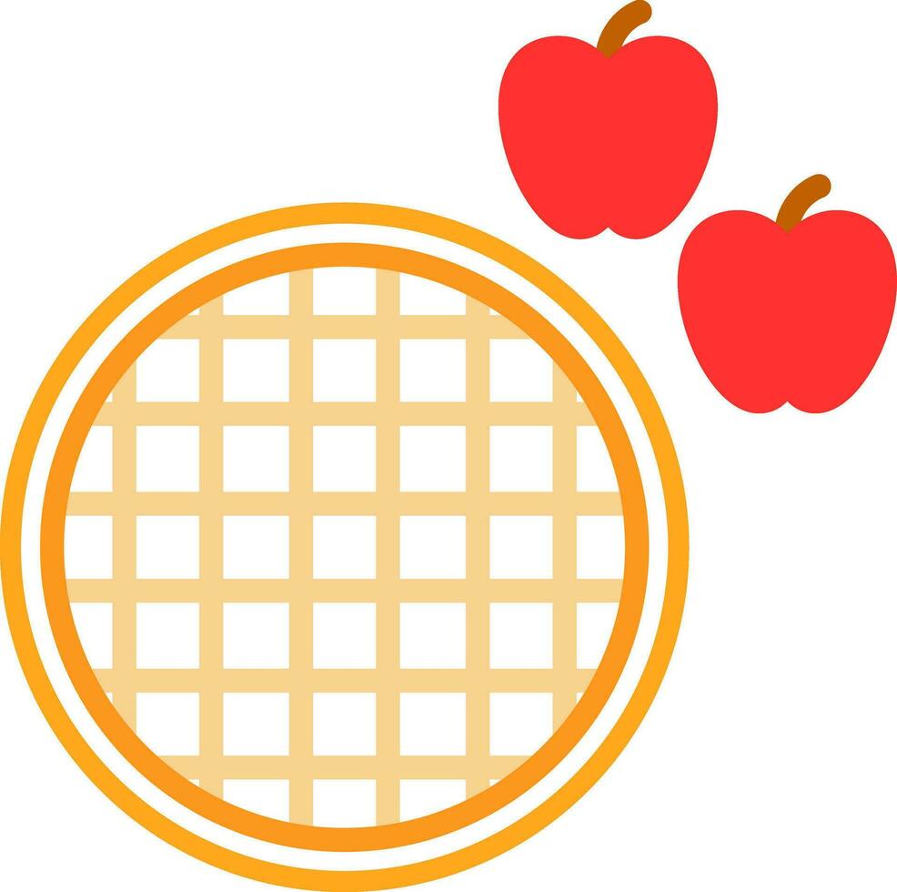 Apple Pie Vector Icon Design