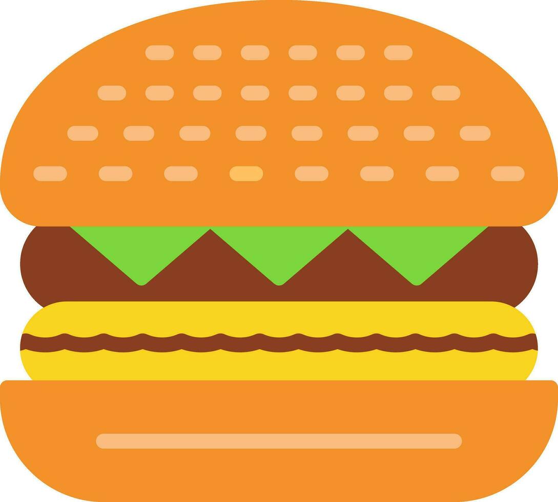 Beef Burger Vector Icon Design