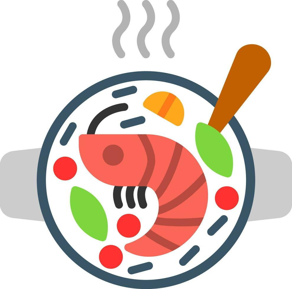 Mariscos paella vector icono diseño