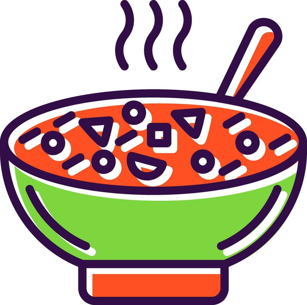 Minestrone Soup Vector Icon Design