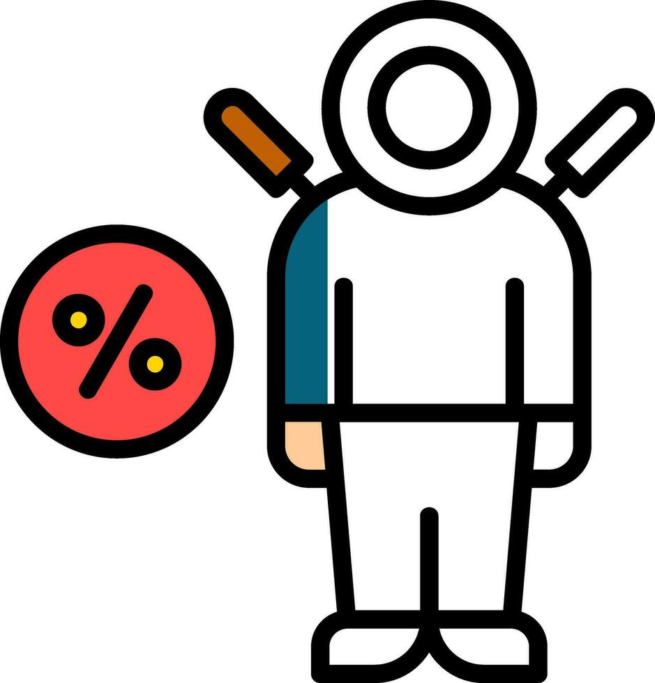 Discounted Ninja Vector Icon Design