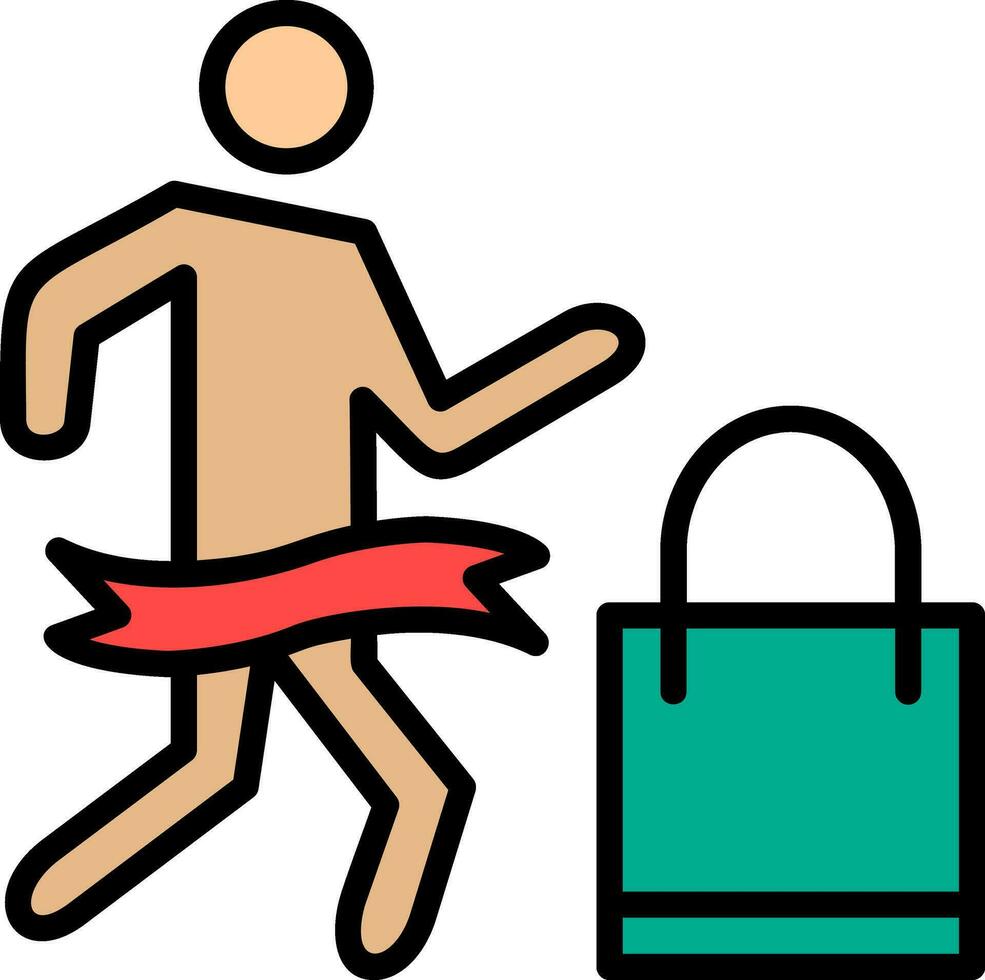 Shopping Marathon Vector Icon Design