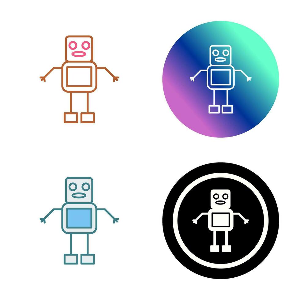 icono de vector de robot único