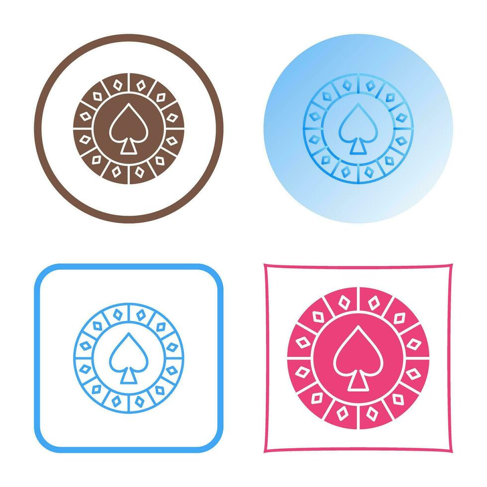 Spade Chip Vector Icon