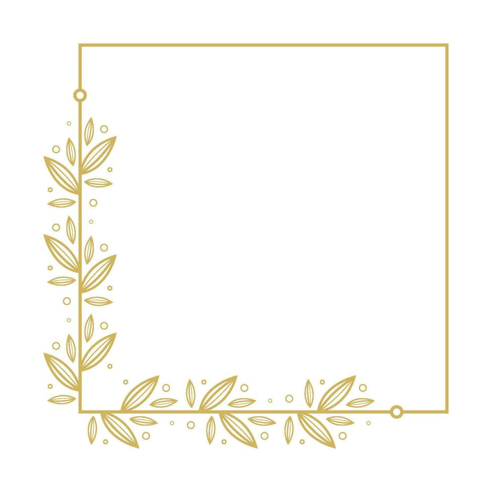 wedding flower frame element design vector