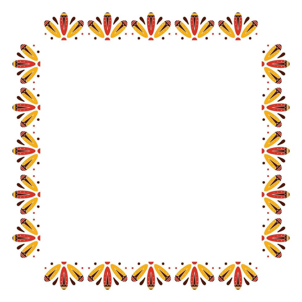 native heritage month element frame vector