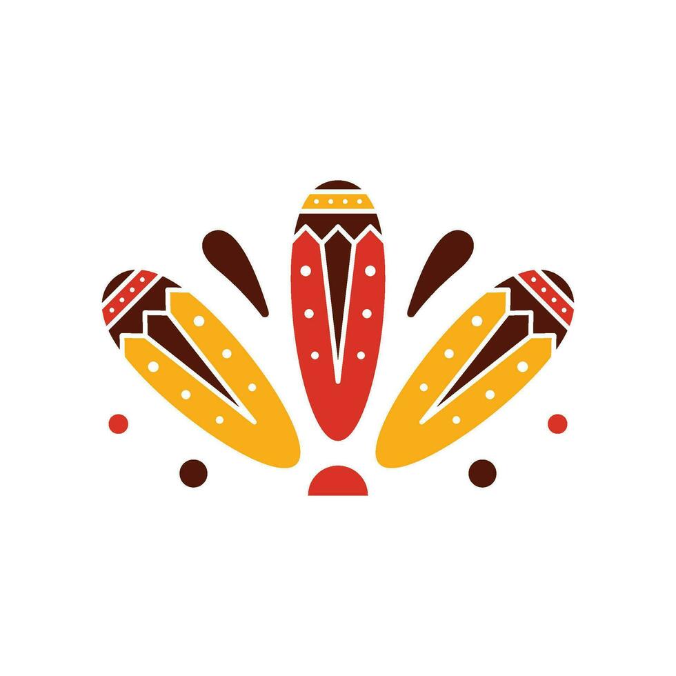 native heritage month element frame vector