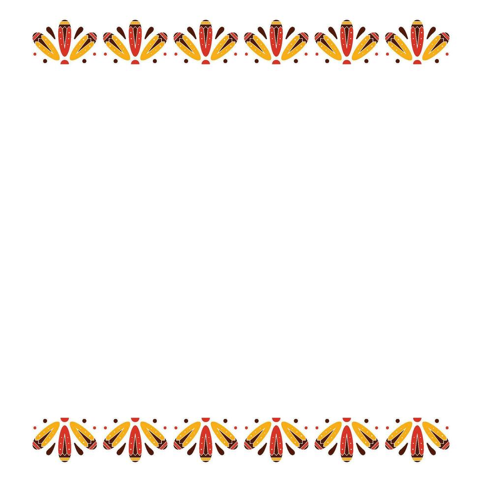 native heritage month element frame vector