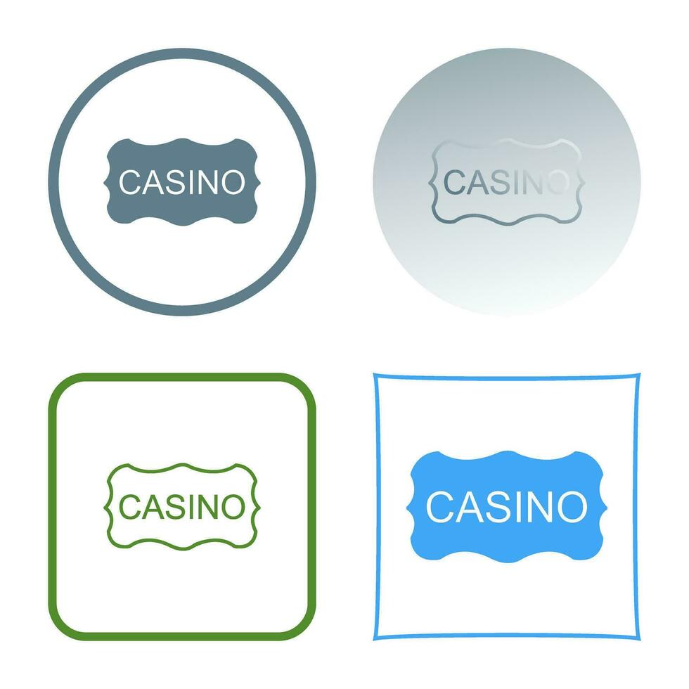 Casino Sign Vector Icon