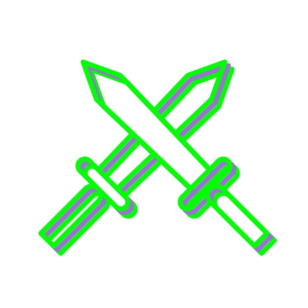 Unique Two Swords Vector Icon