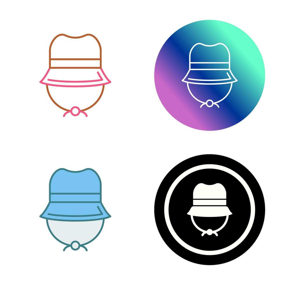 icono de vector de sombrero de camping