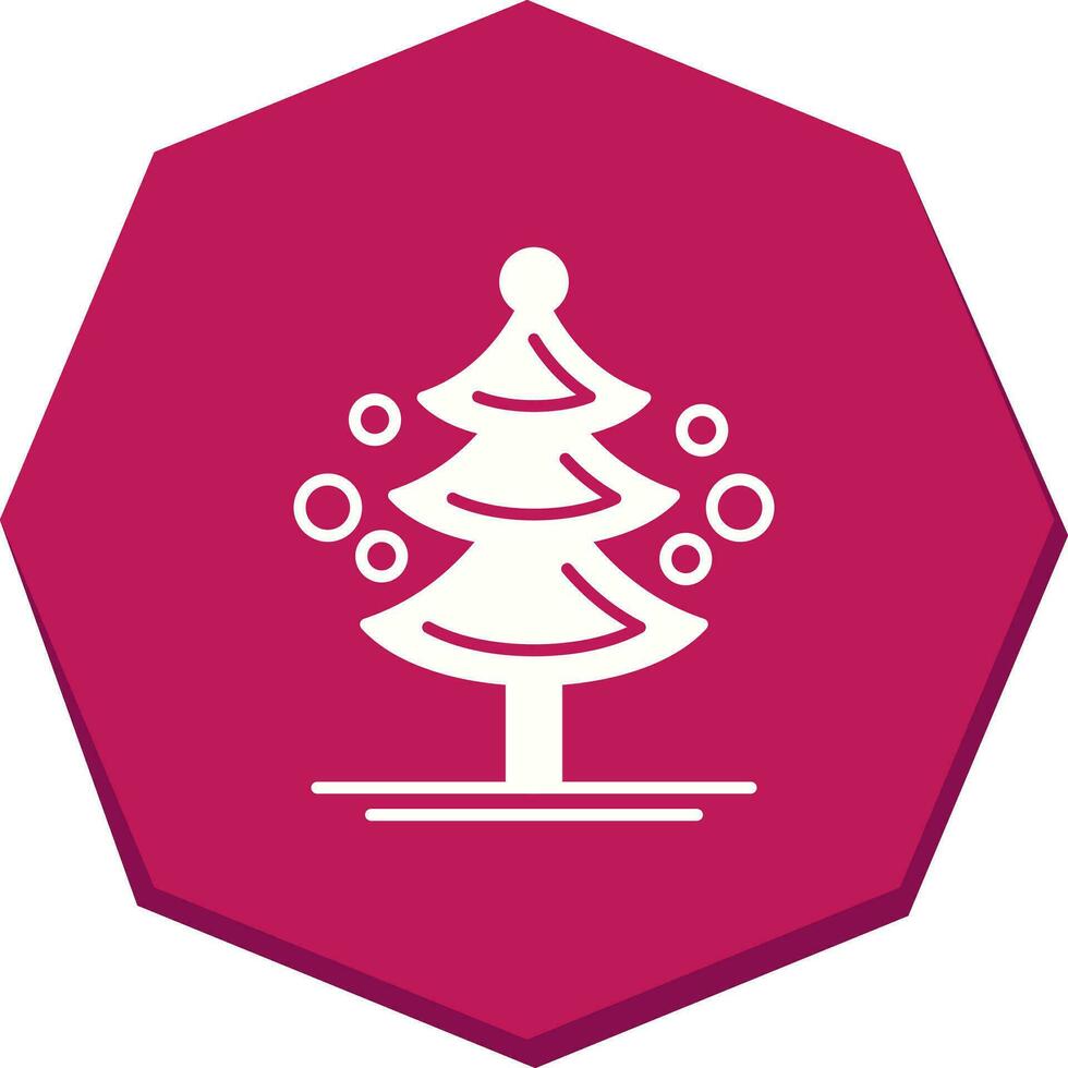 icono de vector de árbol de pino