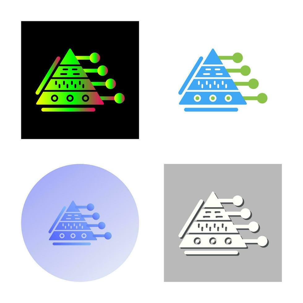 Pyramid Graph Vector Icon