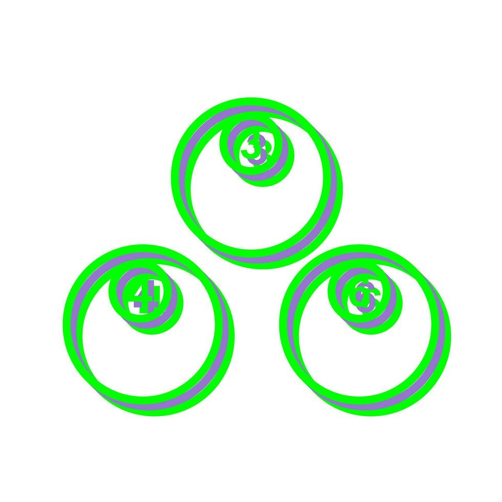 Unique Snooker Balls Vector Icon