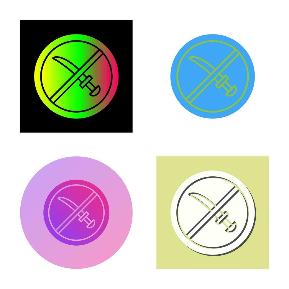 No Weapons Vector Icon