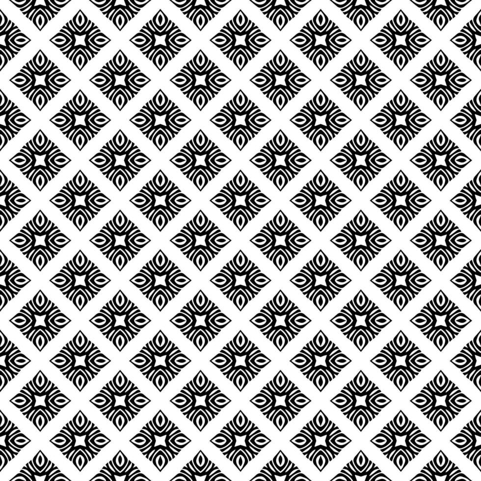 Black and white seamless pattern texture. Greyscale ornamental graphic design. vector
