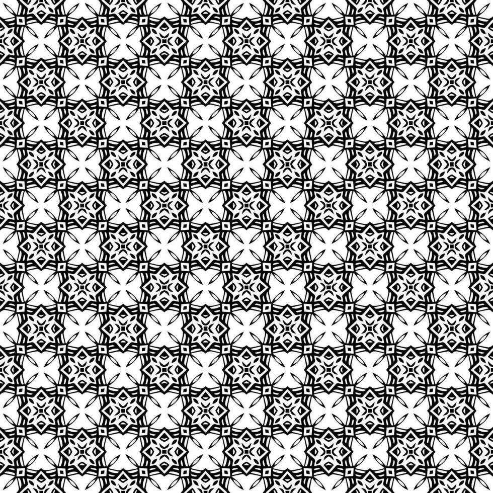 Black and white seamless pattern texture. Greyscale ornamental graphic design. vector