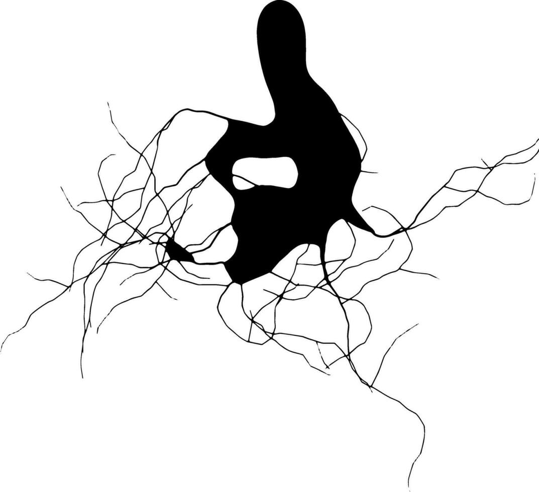 Rustic cracked vector texture with many cracks and scratches. Abstract background. Broken and damaged surface.