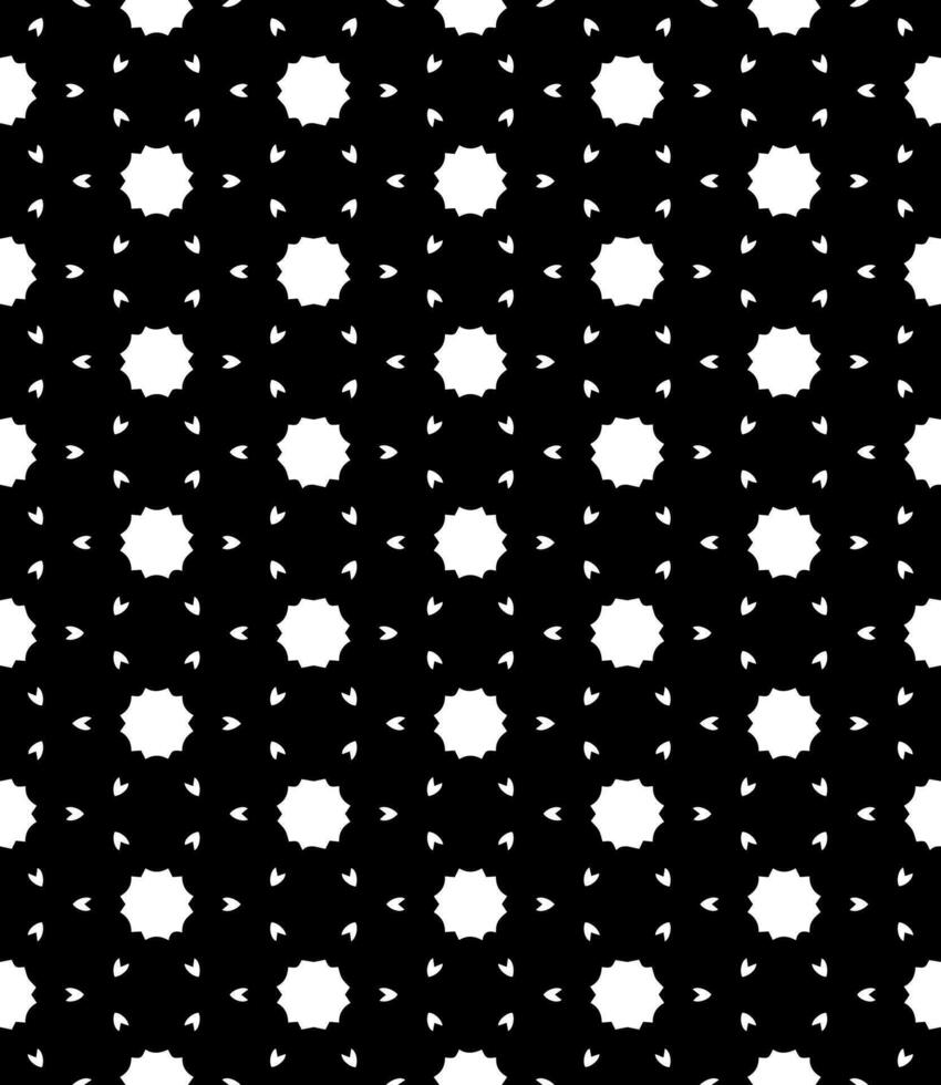 Black and white seamless pattern texture. Greyscale ornamental graphic design. Mosaic ornaments. Pattern template. vector