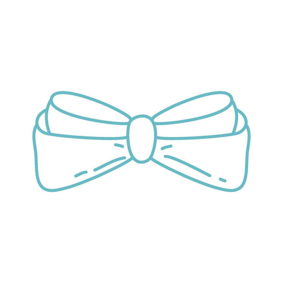 gift bows with ribbons outline vector