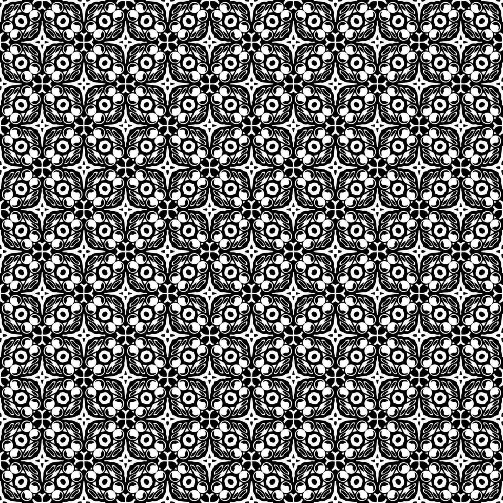 Black and white seamless pattern texture. Greyscale ornamental graphic design. vector