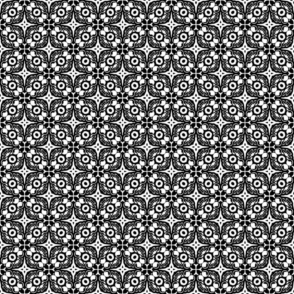 Black and white seamless pattern texture. Greyscale ornamental graphic design. vector