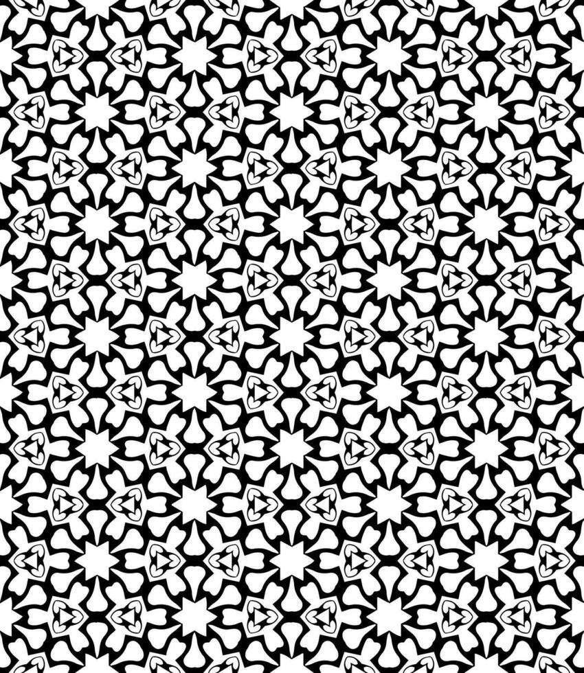 patrón abstracto sin costuras en blanco y negro. fondo y telón de fondo. diseño ornamental en escala de grises. vector