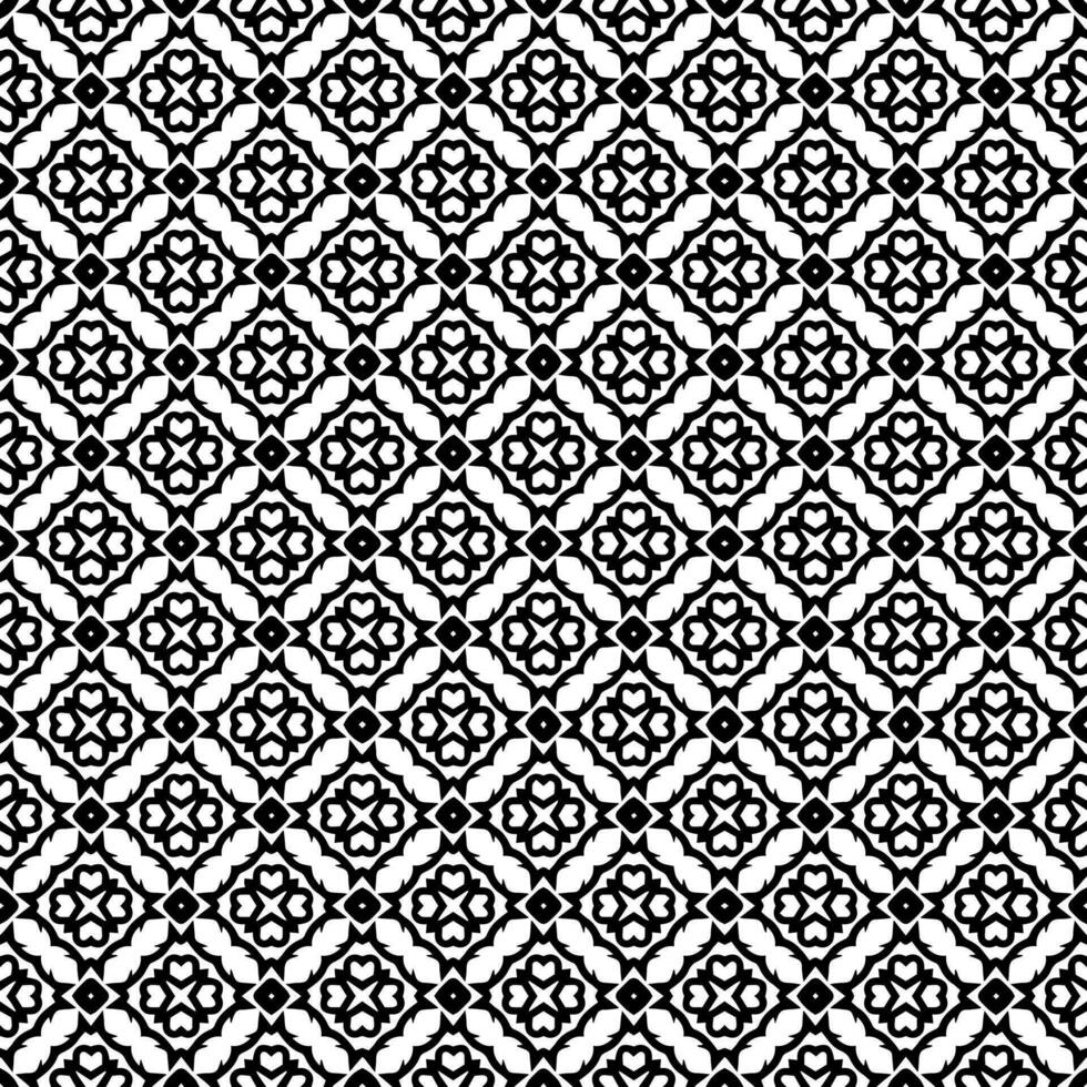 Black and white seamless pattern texture. Greyscale ornamental graphic design. vector