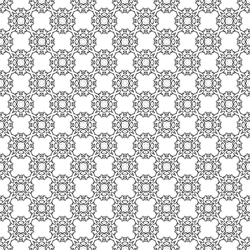 Black and white seamless pattern texture. Greyscale ornamental graphic design. vector