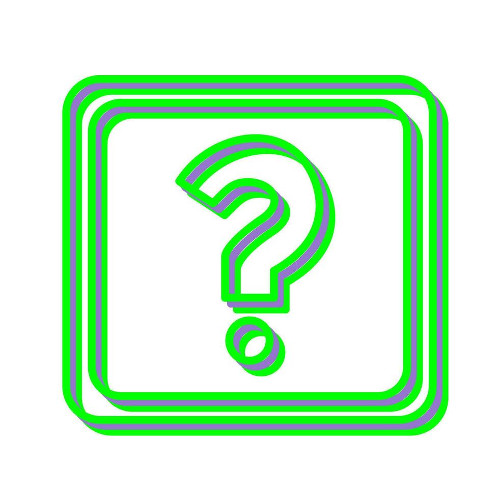 Unique Question Mark Vector Icon