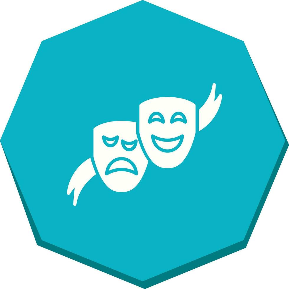 Theater Masks Vector Icon
