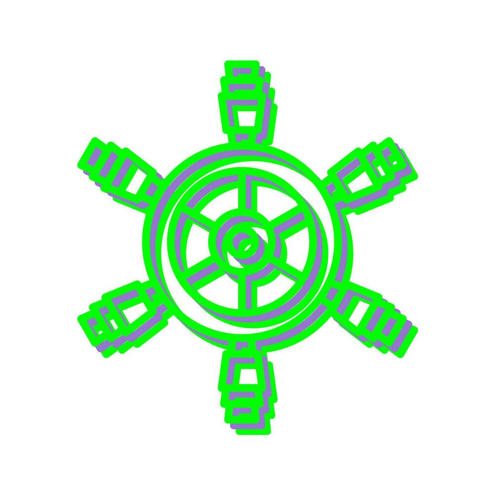 Ship Wheel Vector Icon