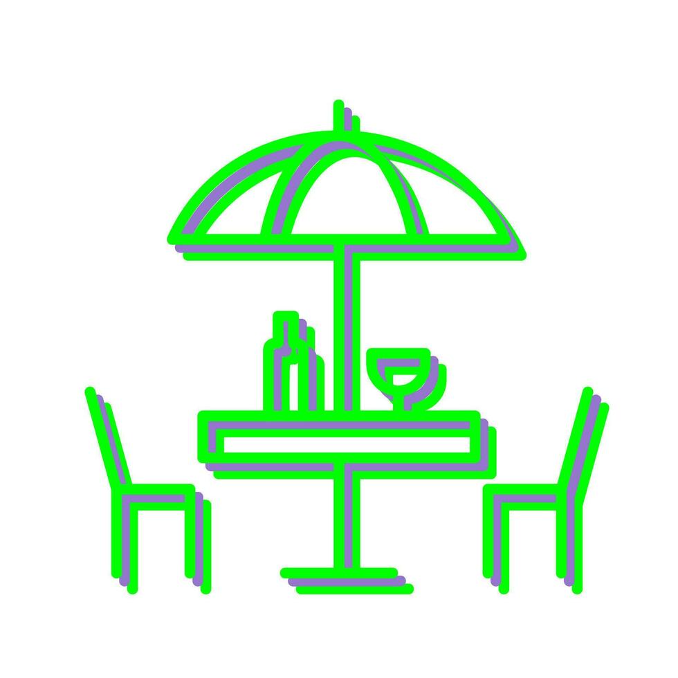 Unique Cafe Table Vector Icon